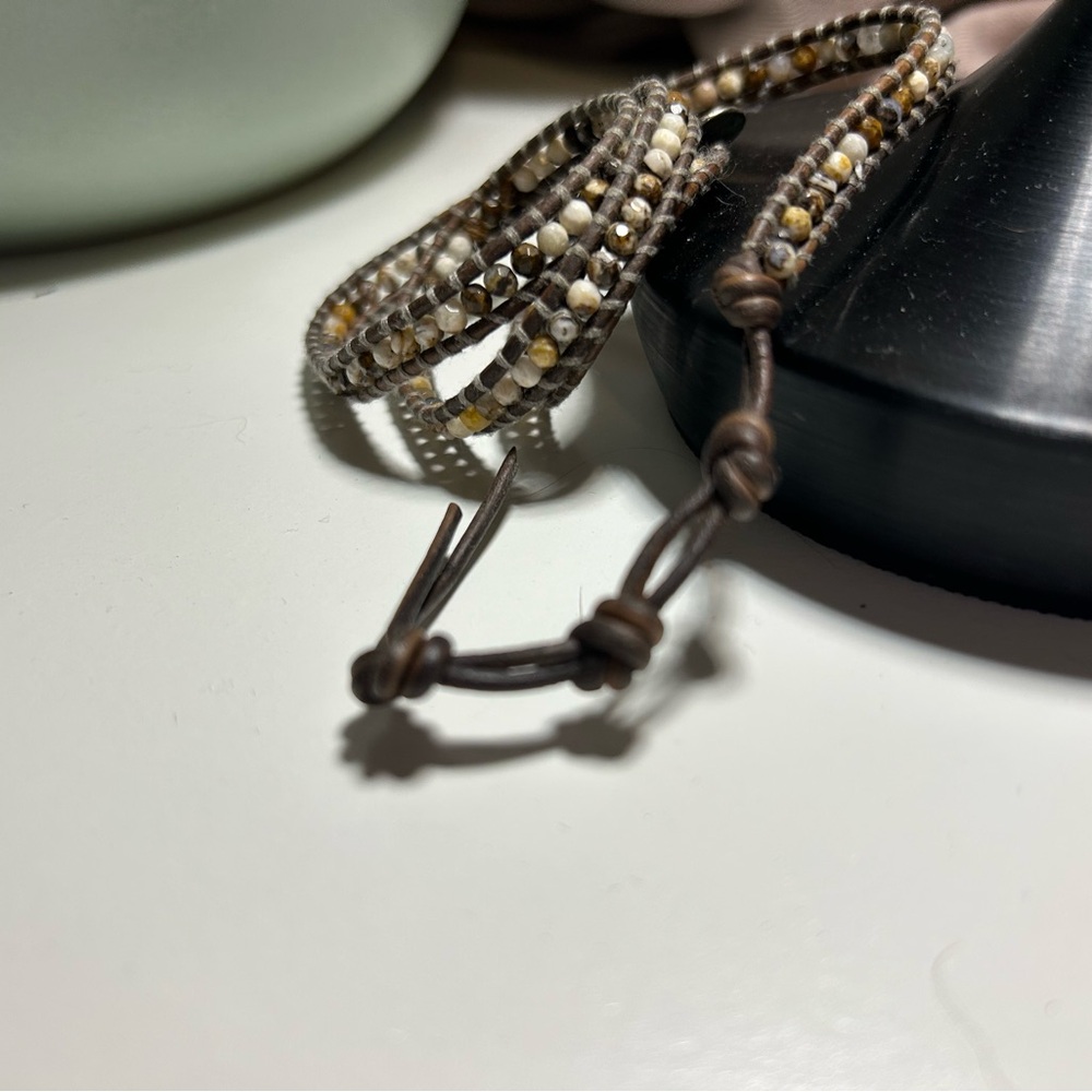 Chan Luu 3 Wrap Faceted Stone Bracelet - Picture 7 of 9